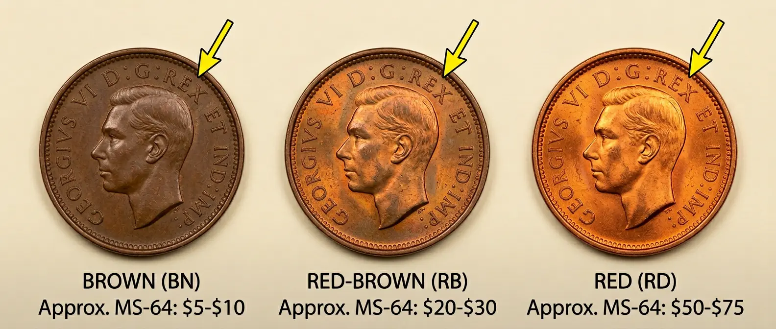 Penny Color 1941 Canadian Penny Value: What Is Your 1-Cent Coin Worth? (Price Guide ...