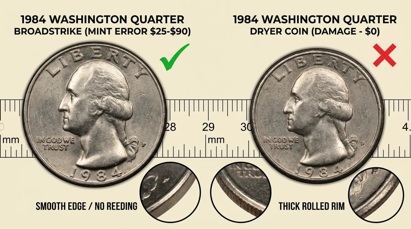 Quarters Without Ridges Chart 1984 Quarter Errors: Complete List, Values & Rare Varieties - Coins Value